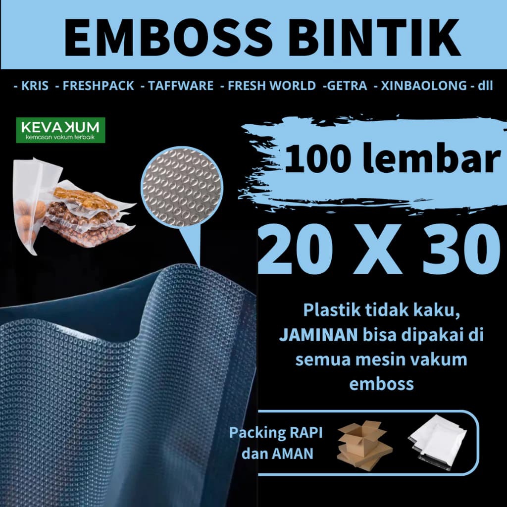Plastik Vakum Embos 20x30 isi 100 lembar